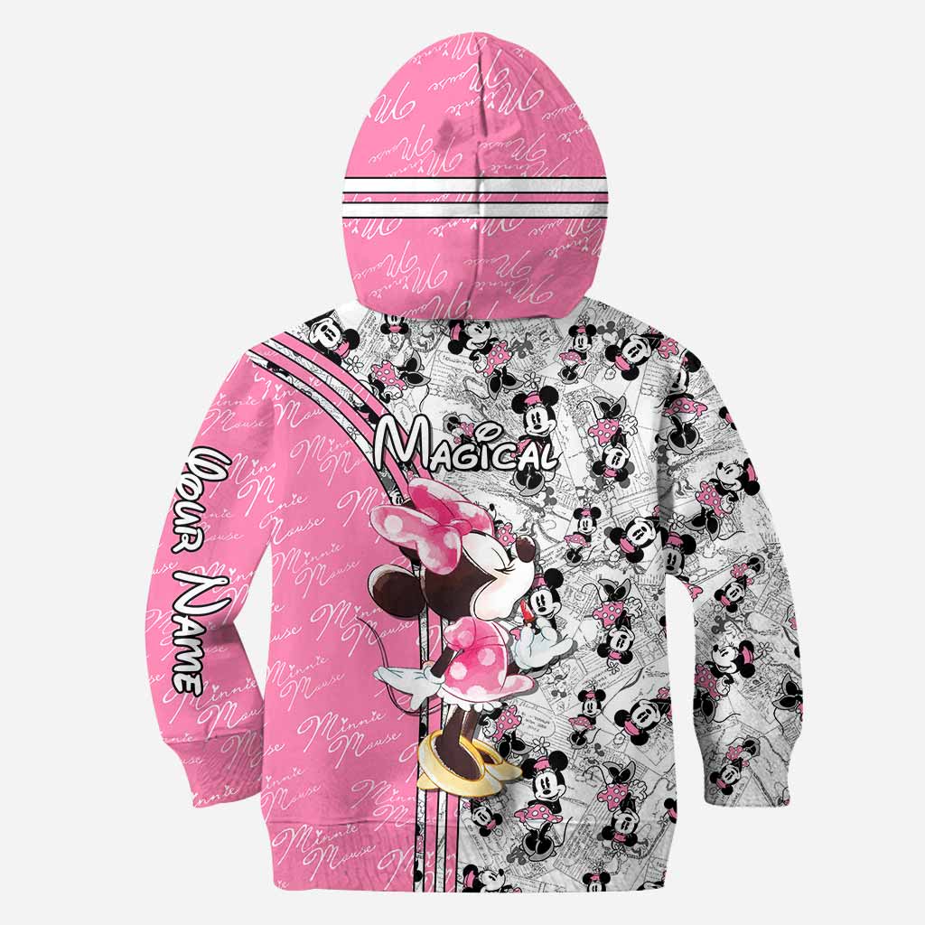 Personalized Cute Pink Mouse Ears Hoodie & Leggings Set Hoodie & Leggings GradoCreations