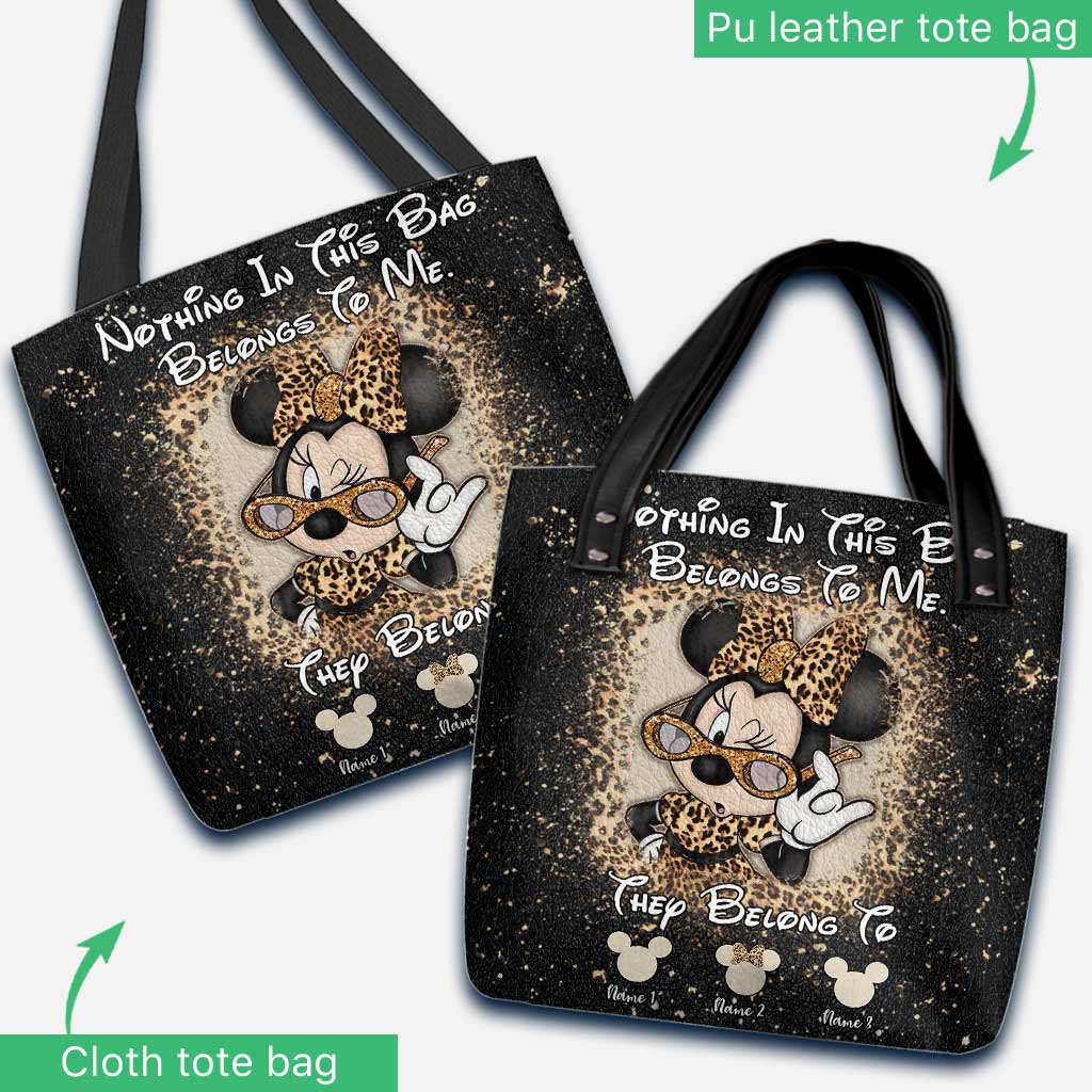 Personalized Tote Bag with Custom Names & Disney Design for Mom Tote Bag GradoCreations