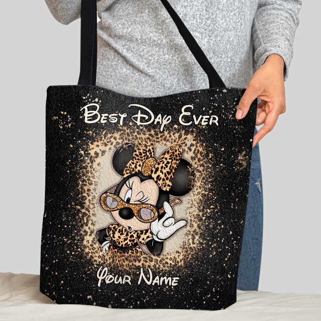 Personalized Best Day Ever Mouse Ears Tote Bag Gift for Her Tote Bag GradoCreations