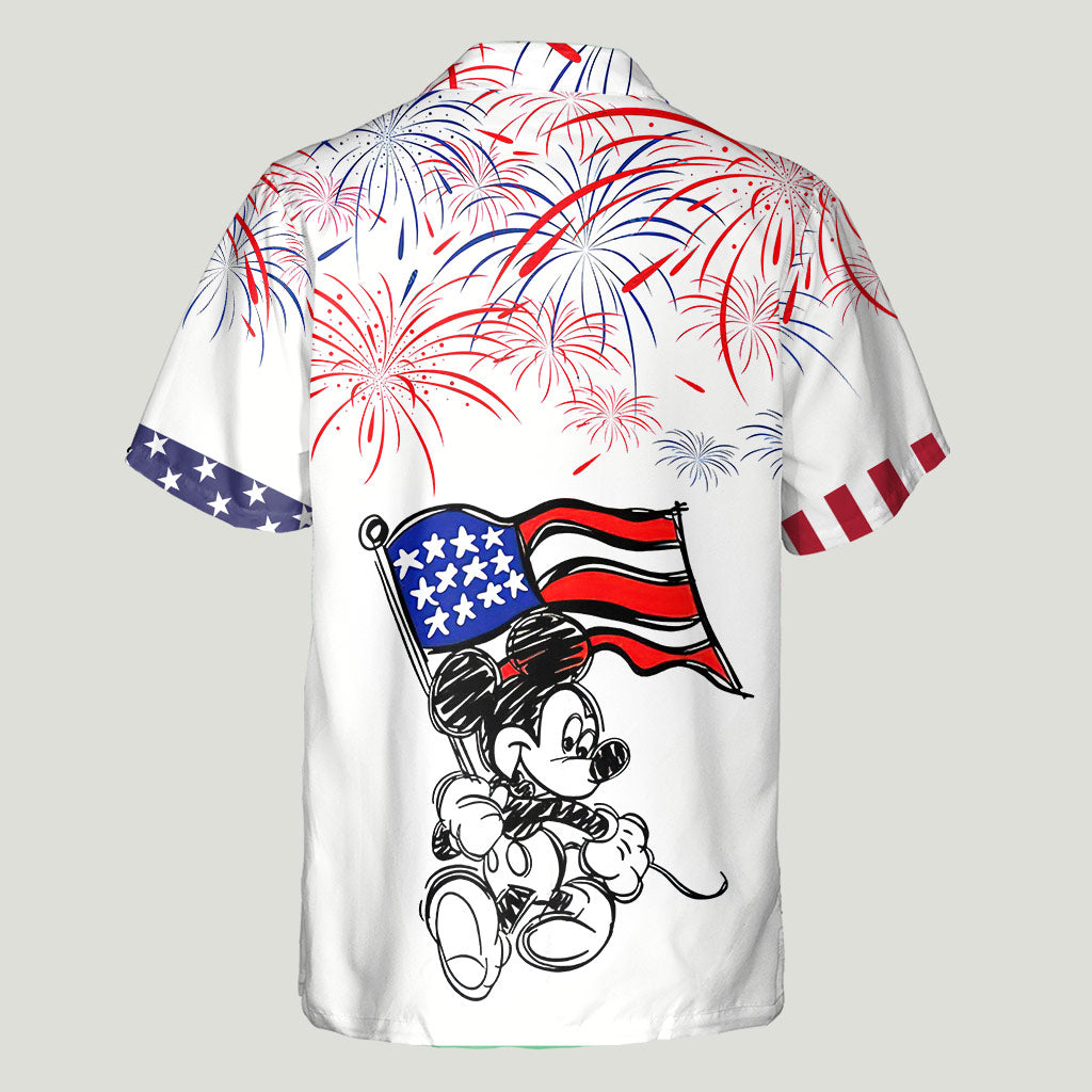 Personalized Independence Day Hawaiian Shirt Custom Name Patriotic Gift Hawaiian Shirt GradoCreations
