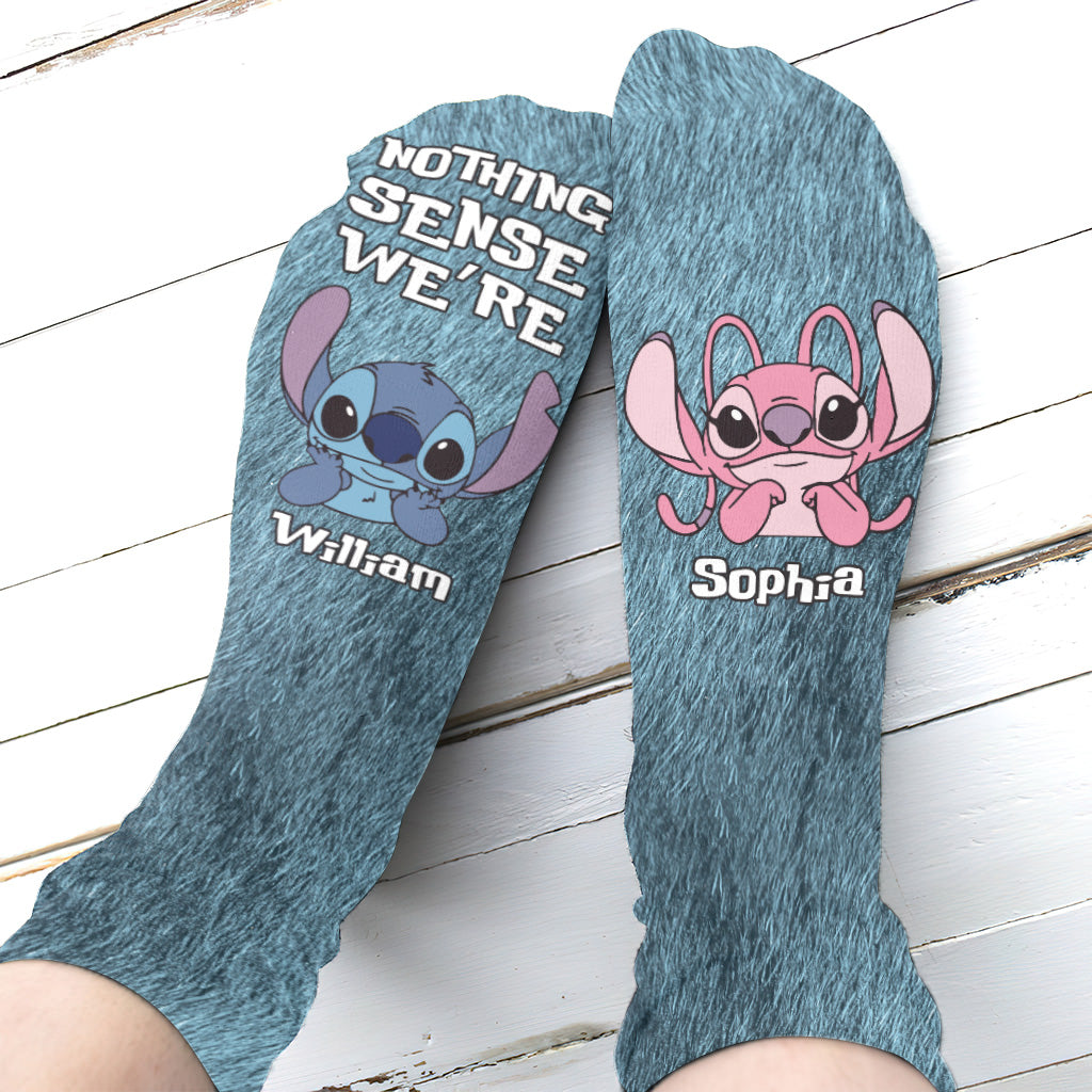 Personalized Ohana Socks Custom Name Gift for Couples Socks GradoCreations