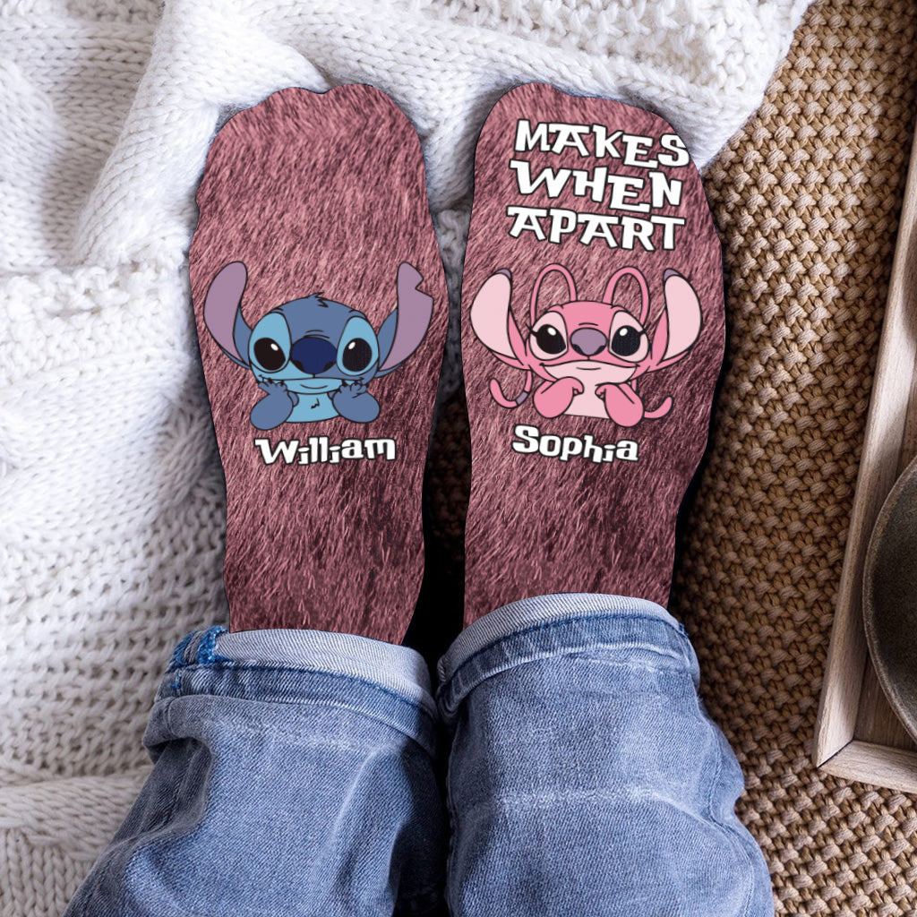 Personalized Ohana Socks Custom Name Gift for Couples Socks GradoCreations
