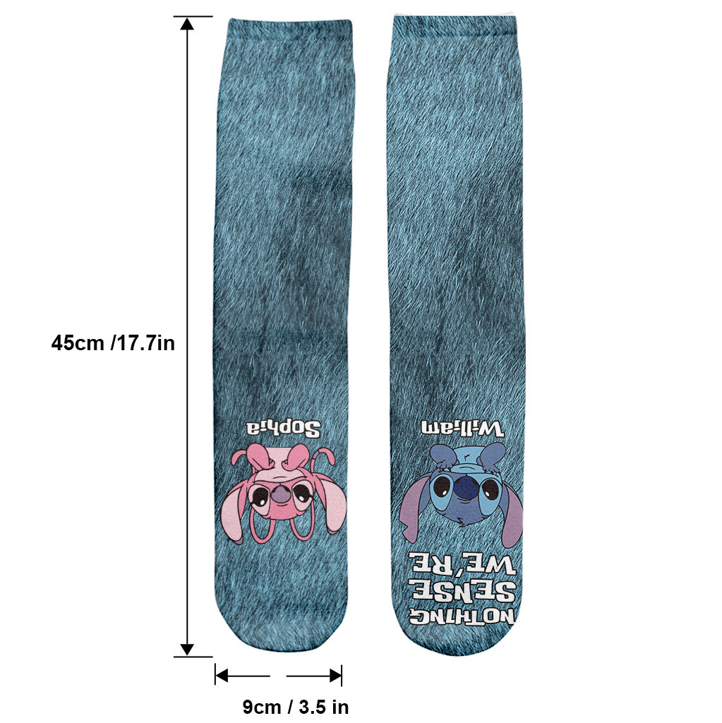 Personalized Ohana Socks Custom Name Gift for Couples Socks GradoCreations