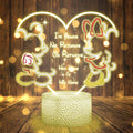 Personalized Couple Mouse Shaped LED Light Base Plaque Gift Shaped Plaque Light Base GradoCreations