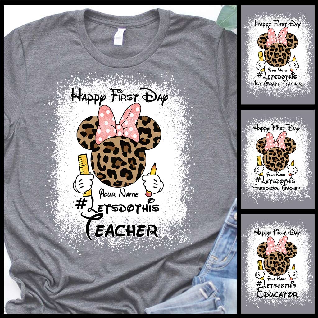 Personalized Teacher T-shirt & Hoodie Happy First Day Gift T-shirt & Hoodie GradoCreations