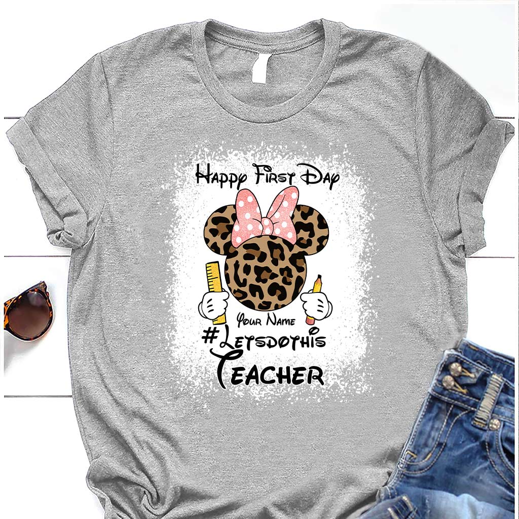 Personalized Teacher T-shirt & Hoodie Happy First Day Gift T-shirt & Hoodie GradoCreations