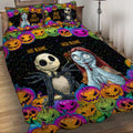 Personalized Nightmare Before Christmas Quilt Set for Couples Quilt Set GradoCreations