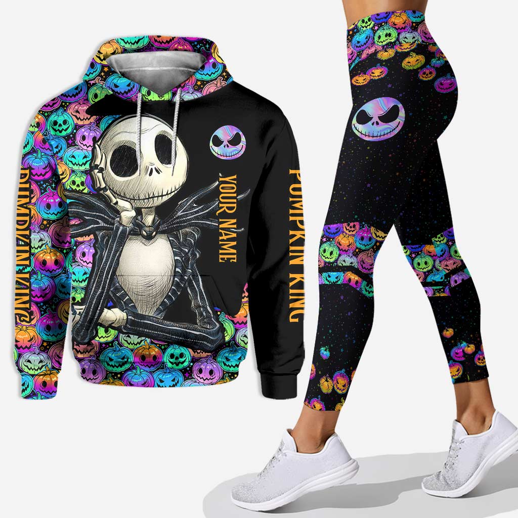 Personalized Pumpkin King Hoodie and Leggings Set for Halloween Hoodie & Leggings GradoCreations