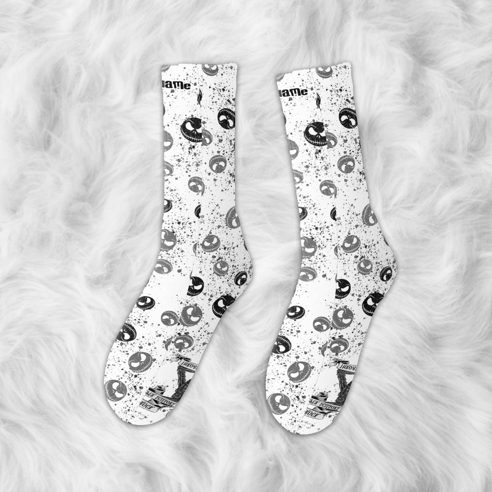 Personalized Rock Paper Scissors Nightmare Socks Custom Name Gift Socks GradoCreations
