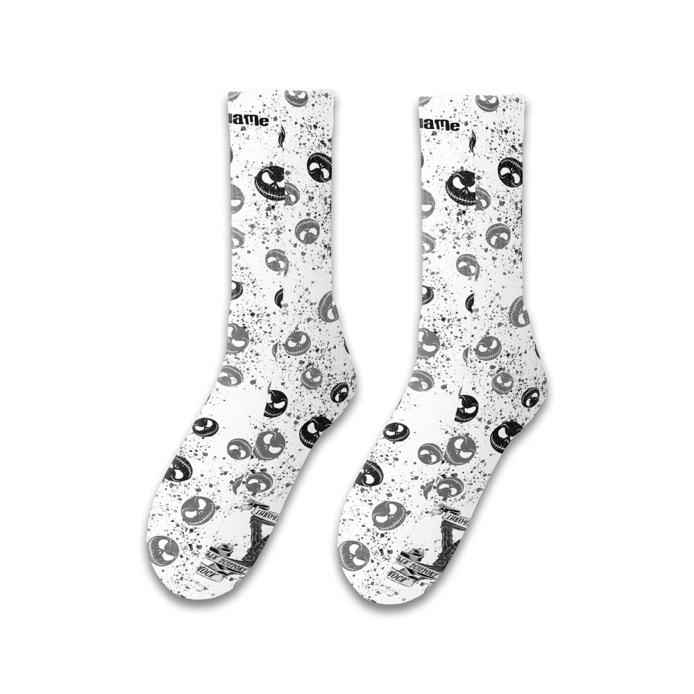 Personalized Rock Paper Scissors Nightmare Socks Custom Name Gift Socks GradoCreations