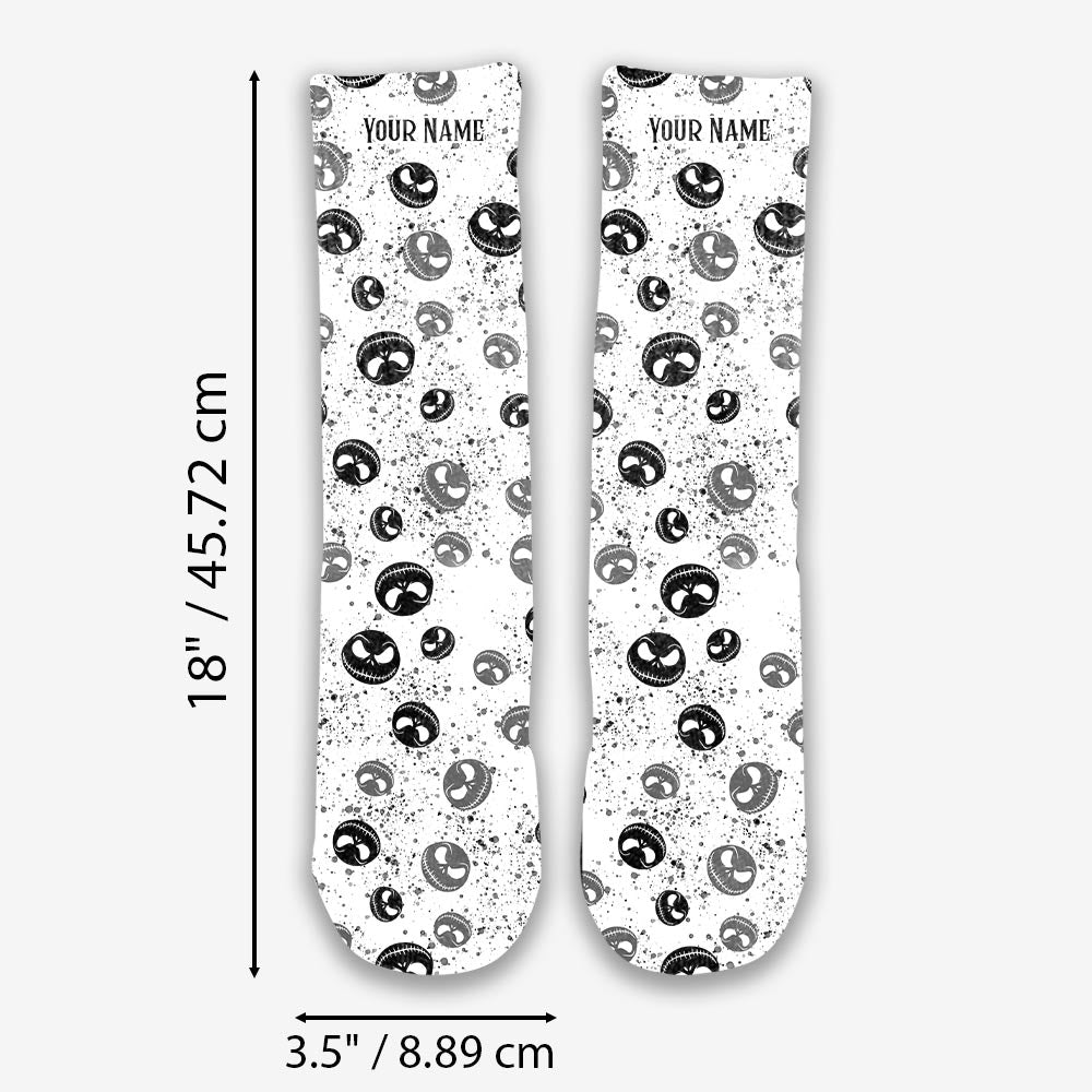 Personalized Rock Paper Scissors Nightmare Socks Custom Name Gift Socks GradoCreations