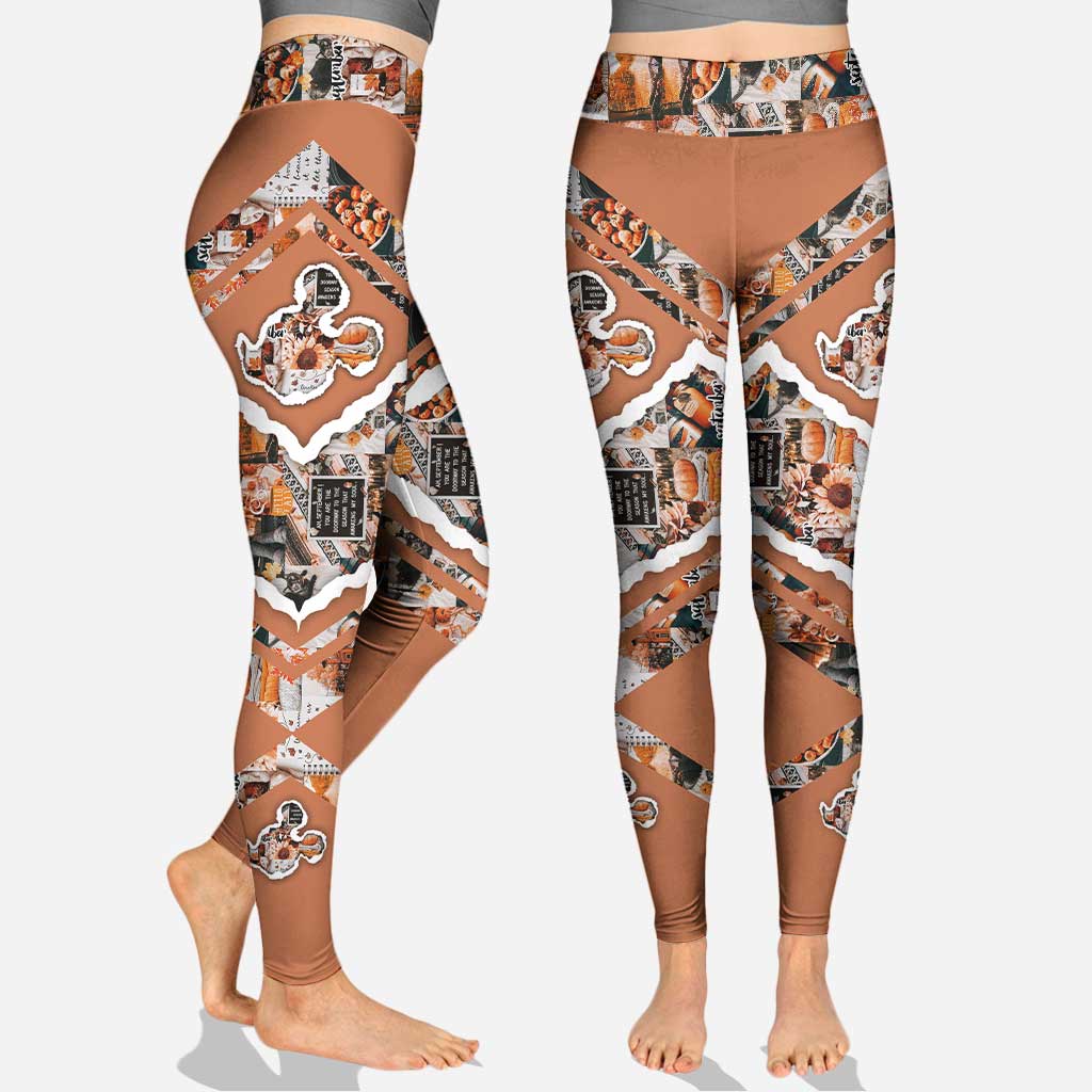Personalized Fall Hoodie and Leggings Set Gift for Women Hoodie & Leggings GradoCreations