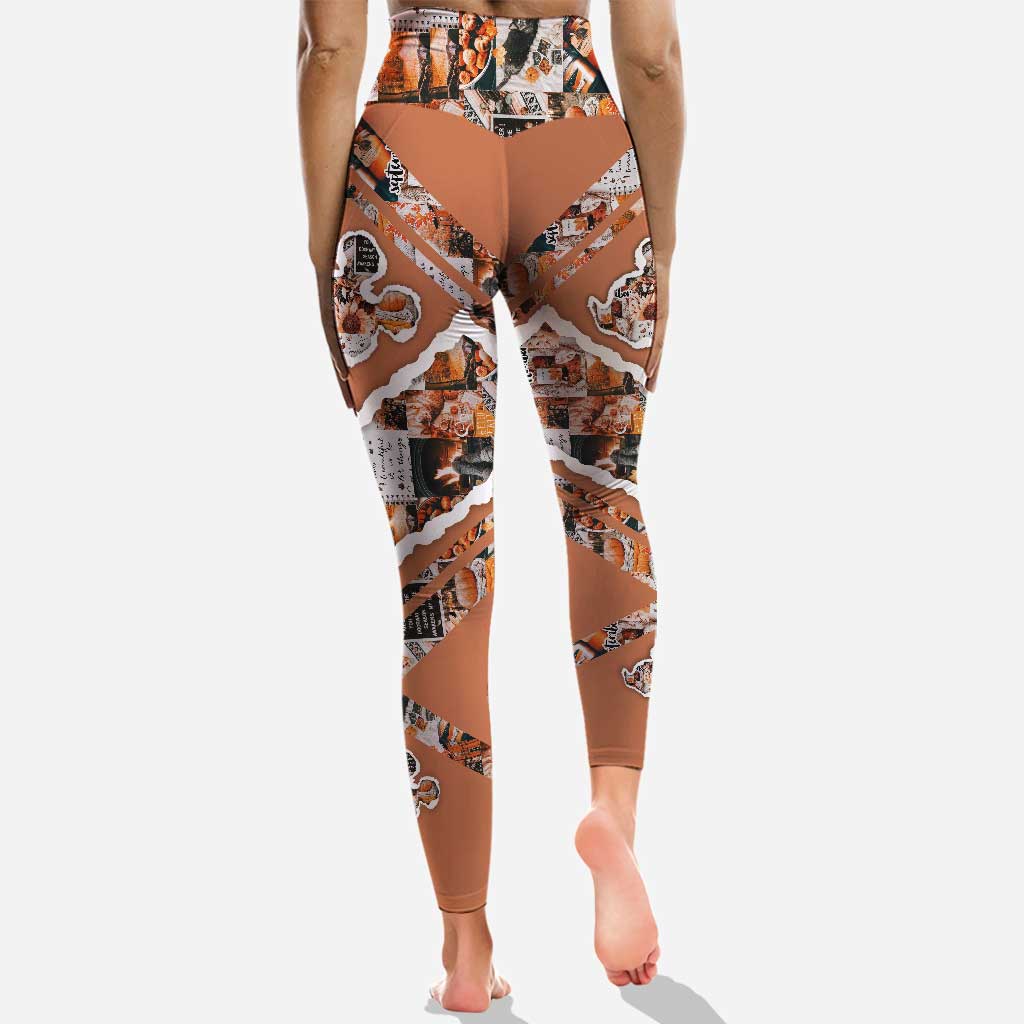 Personalized Fall Hoodie and Leggings Set Gift for Women Hoodie & Leggings GradoCreations