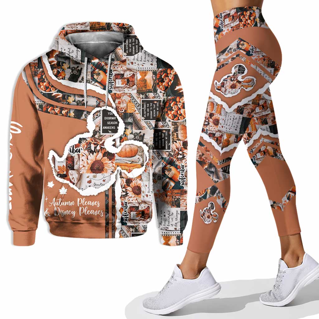 Personalized Fall Hoodie and Leggings Set Gift for Women Hoodie & Leggings GradoCreations