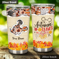 Personalized Fall Mouse Tumbler Custom Name Drinkware Gift Tumbler GradoCreations