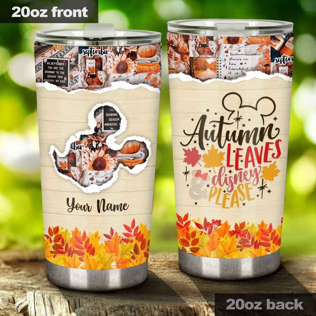 Personalized Fall Mouse Tumbler Custom Name Drinkware Gift Tumbler GradoCreations
