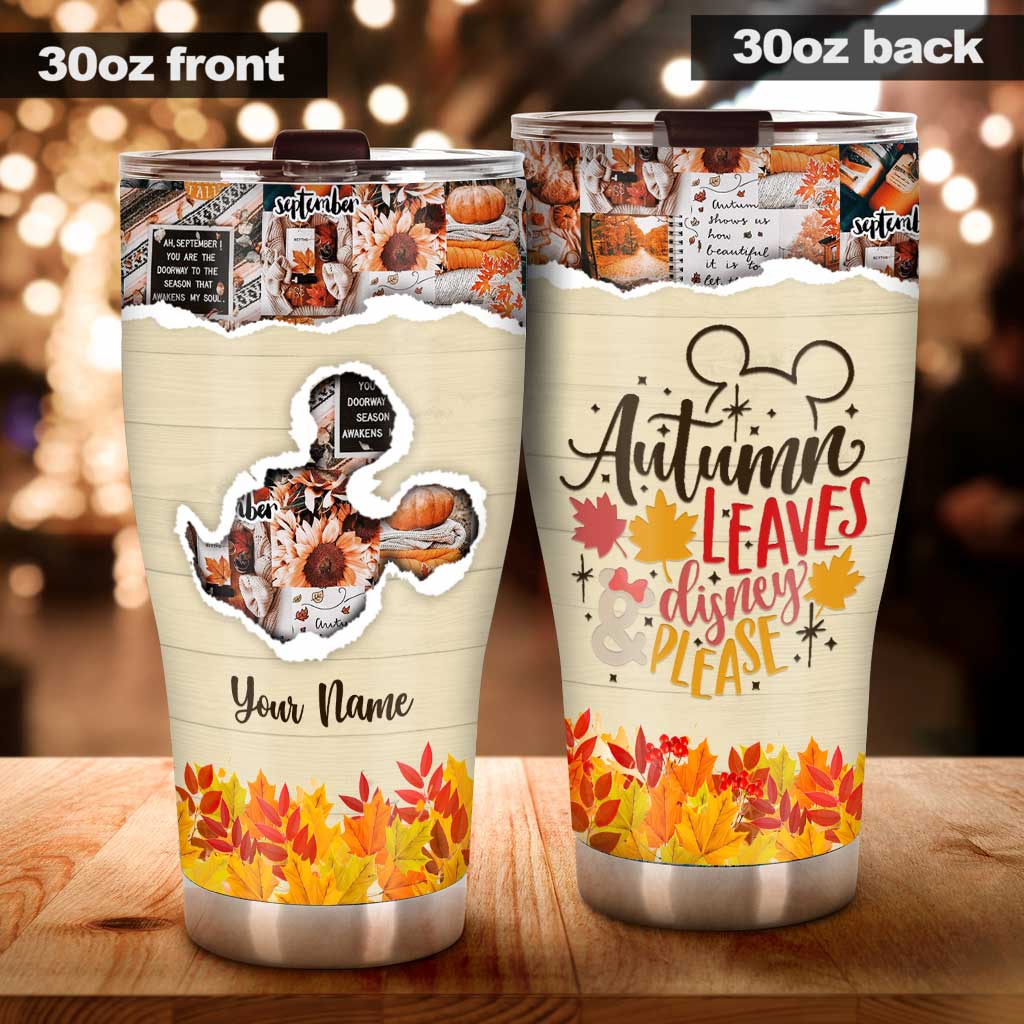 Personalized Fall Mouse Tumbler Custom Name Drinkware Gift Tumbler GradoCreations