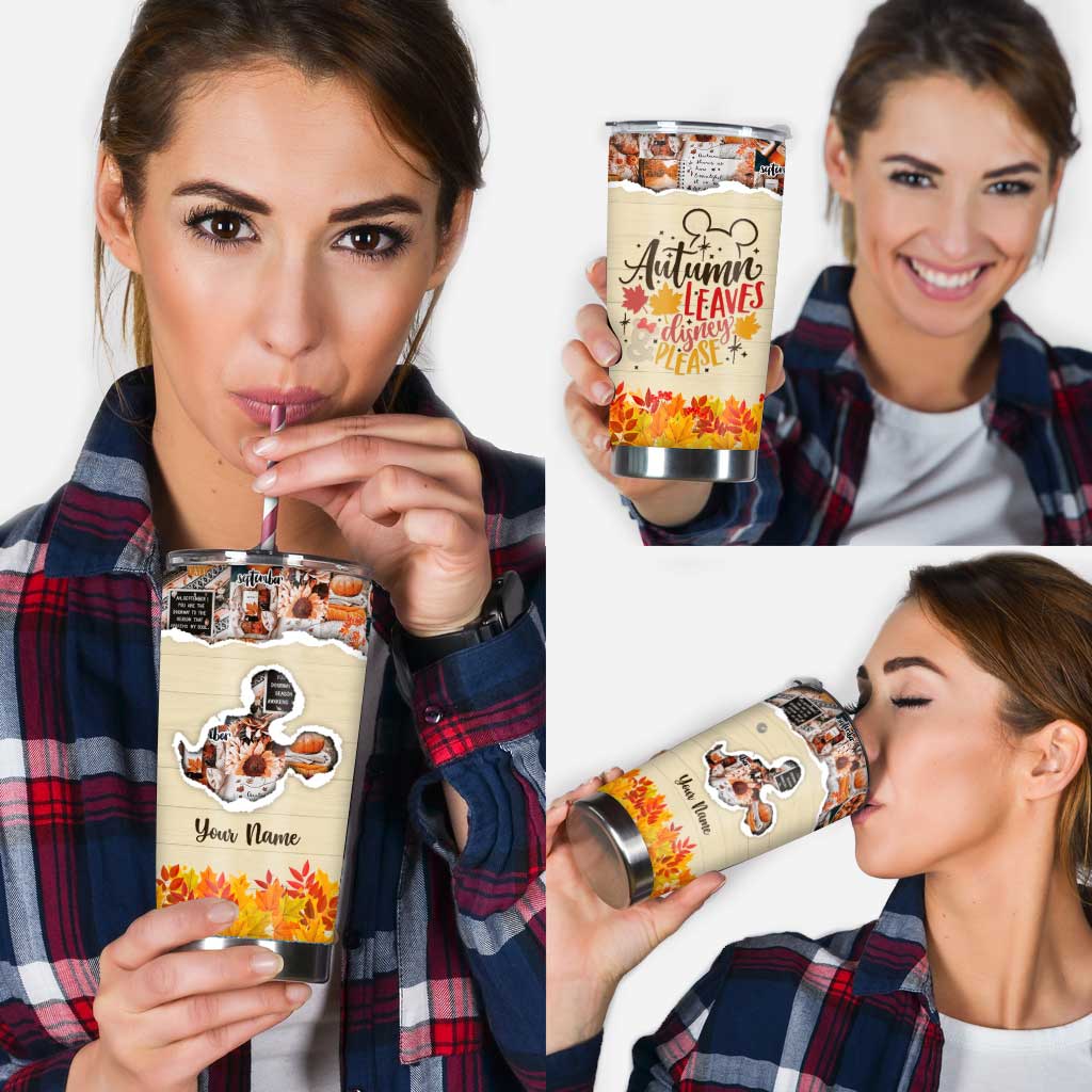 Personalized Fall Mouse Tumbler Custom Name Drinkware Gift Tumbler GradoCreations