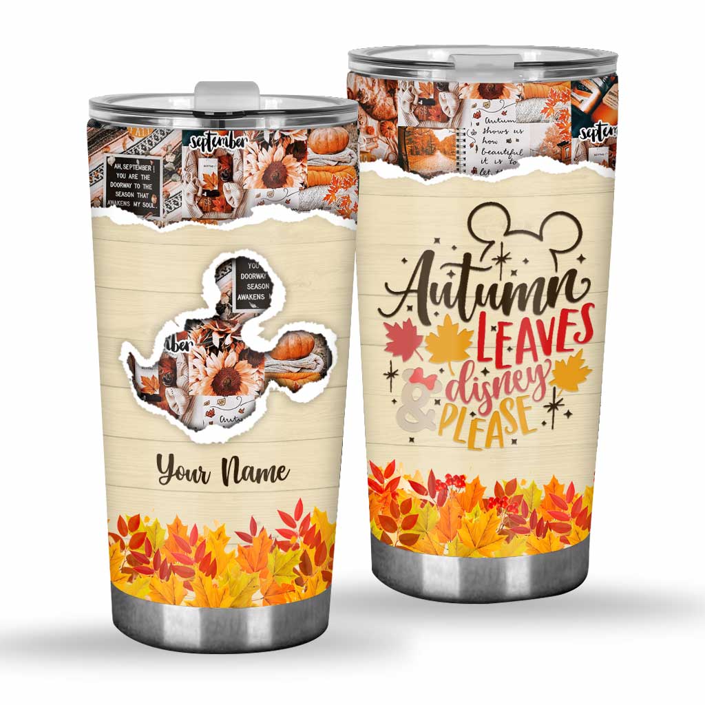 Personalized Fall Mouse Tumbler Custom Name Drinkware Gift Tumbler GradoCreations