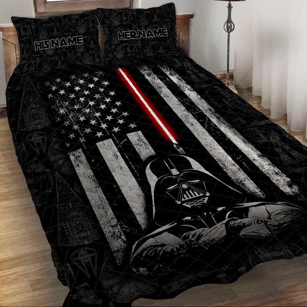 Personalized Star Wars Quilt Set with Custom Names Gift for Dad Quilt Set GradoCreations