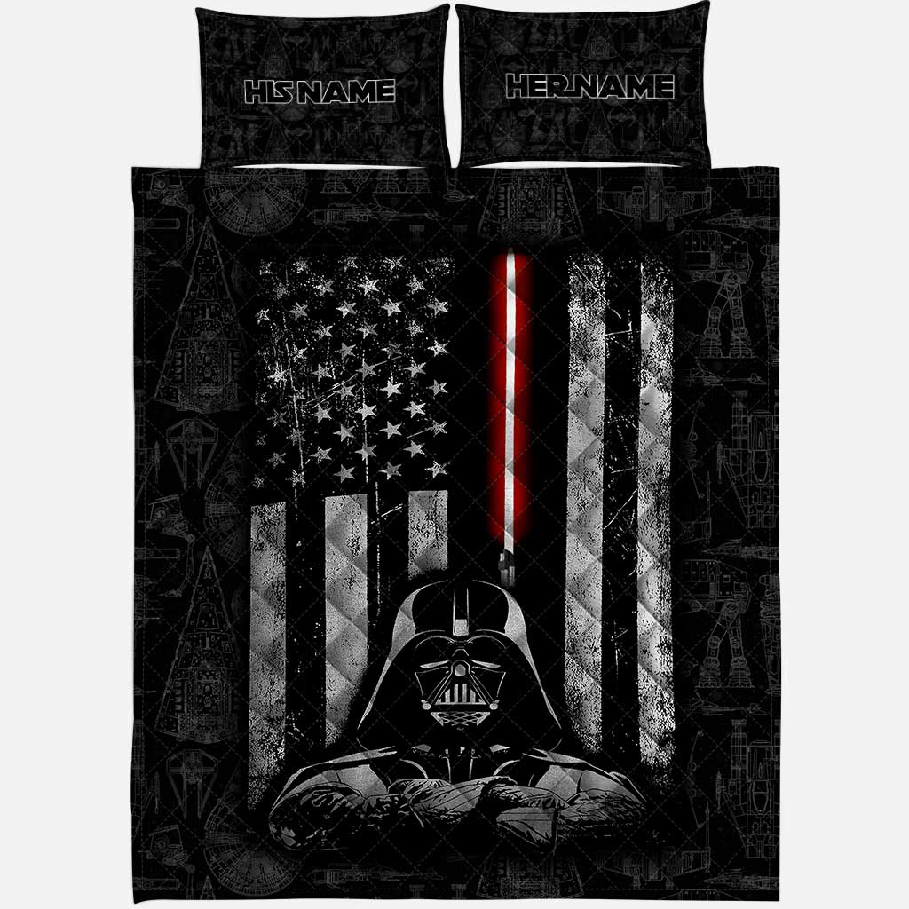 Personalized Star Wars Quilt Set with Custom Names Gift for Dad Quilt Set GradoCreations