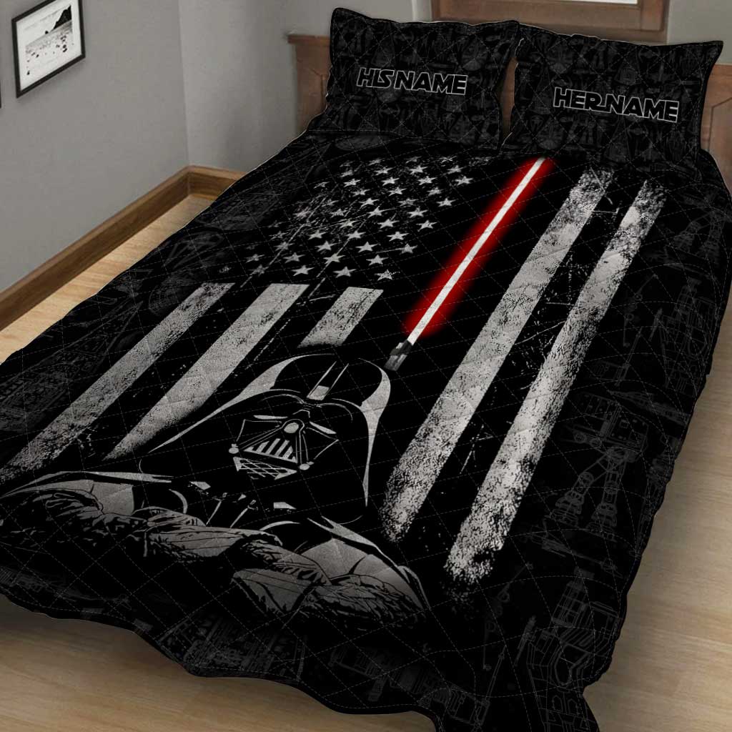 Personalized Star Wars Quilt Set with Custom Names Gift for Dad Quilt Set GradoCreations