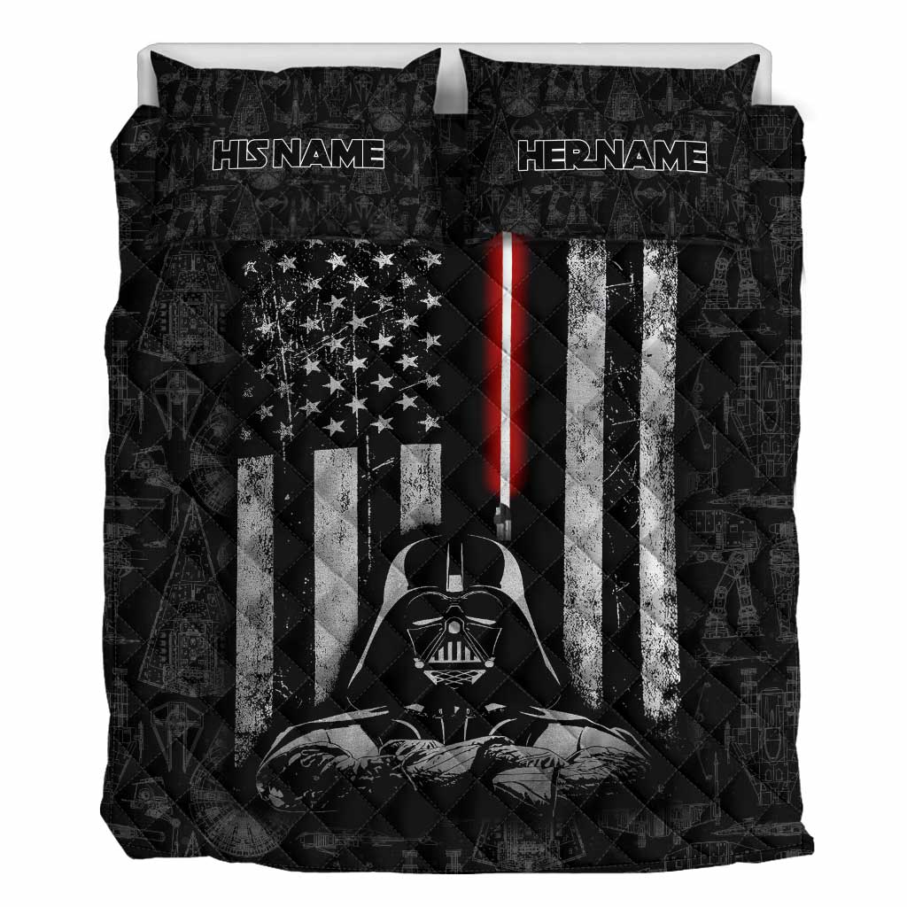 Personalized Star Wars Quilt Set with Custom Names Gift for Dad Quilt Set GradoCreations