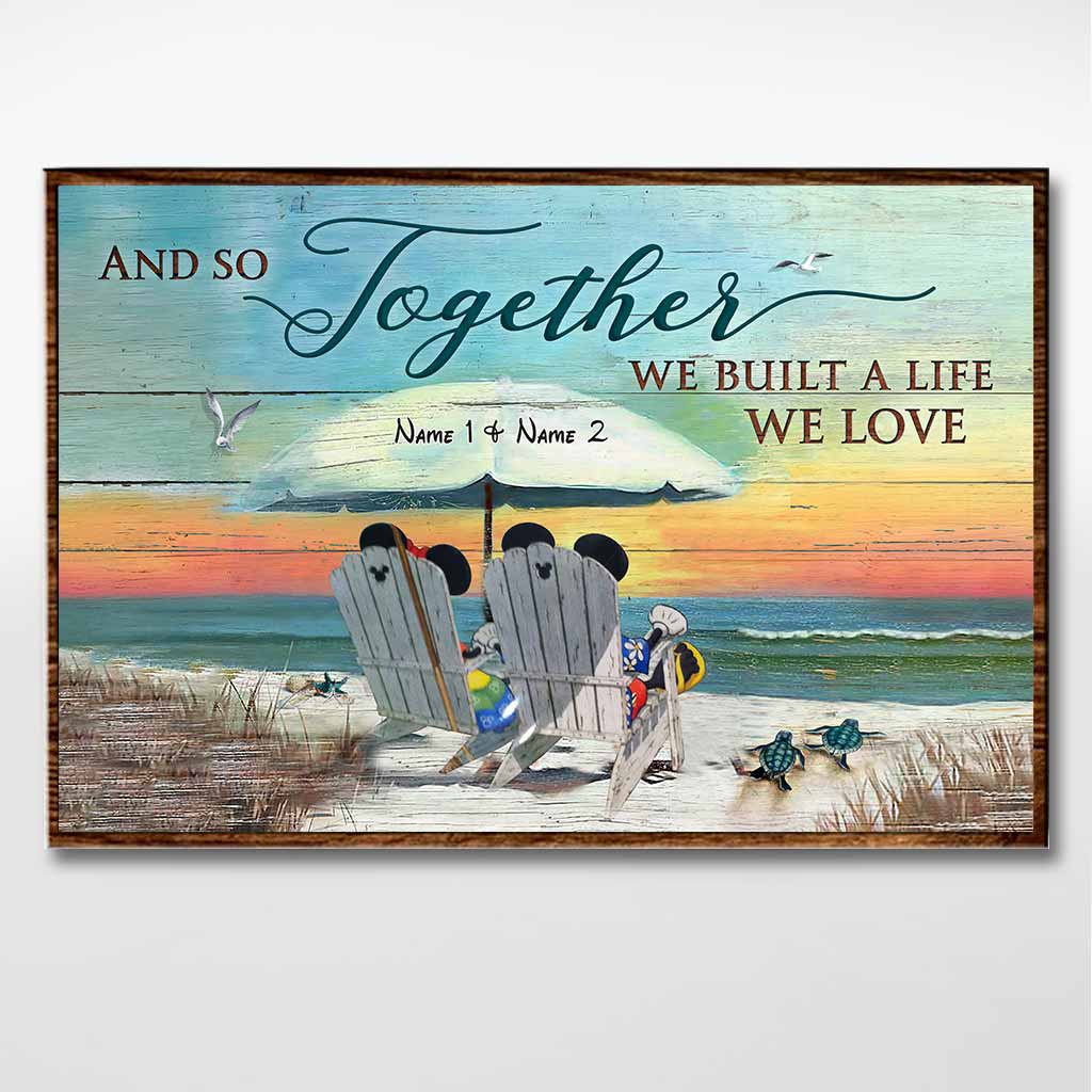 Personalized Canvas Poster Together We Build Life Love Gift for Couple Canvas and Poster GradoCreations