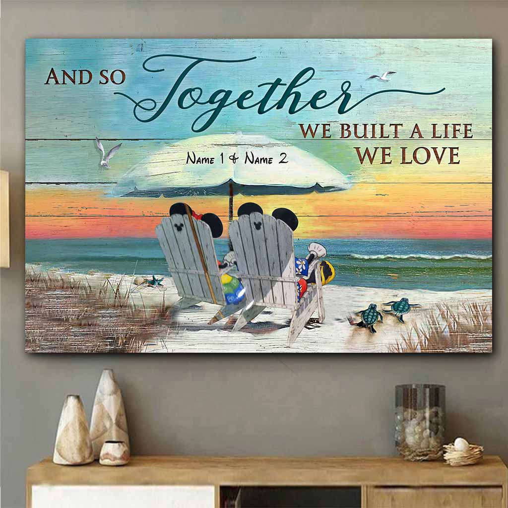 Personalized Canvas Poster Together We Build Life Love Gift for Couple Canvas and Poster GradoCreations