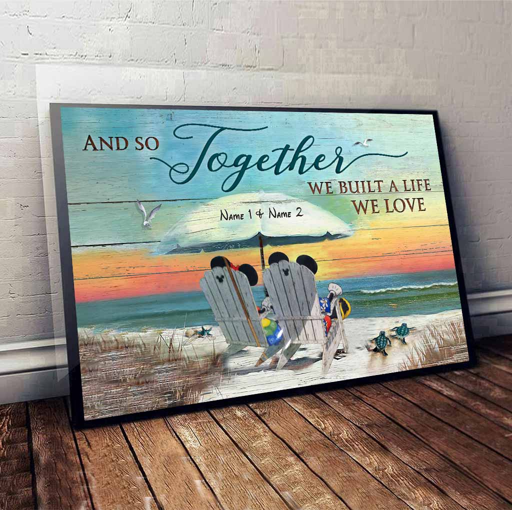 Personalized Canvas Poster Together We Build Life Love Gift for Couple Canvas and Poster GradoCreations