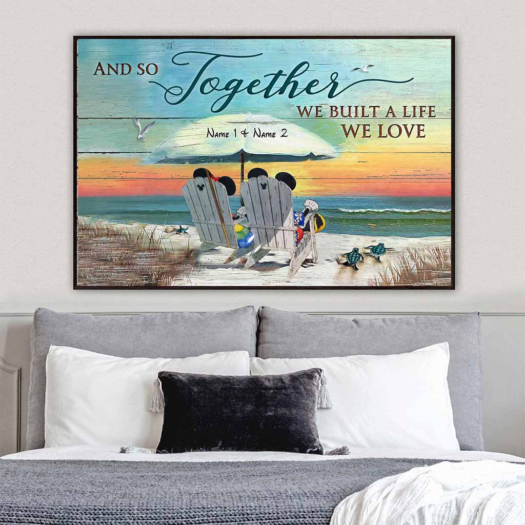 Personalized Canvas Poster Together We Build Life Love Gift for Couple Canvas and Poster GradoCreations