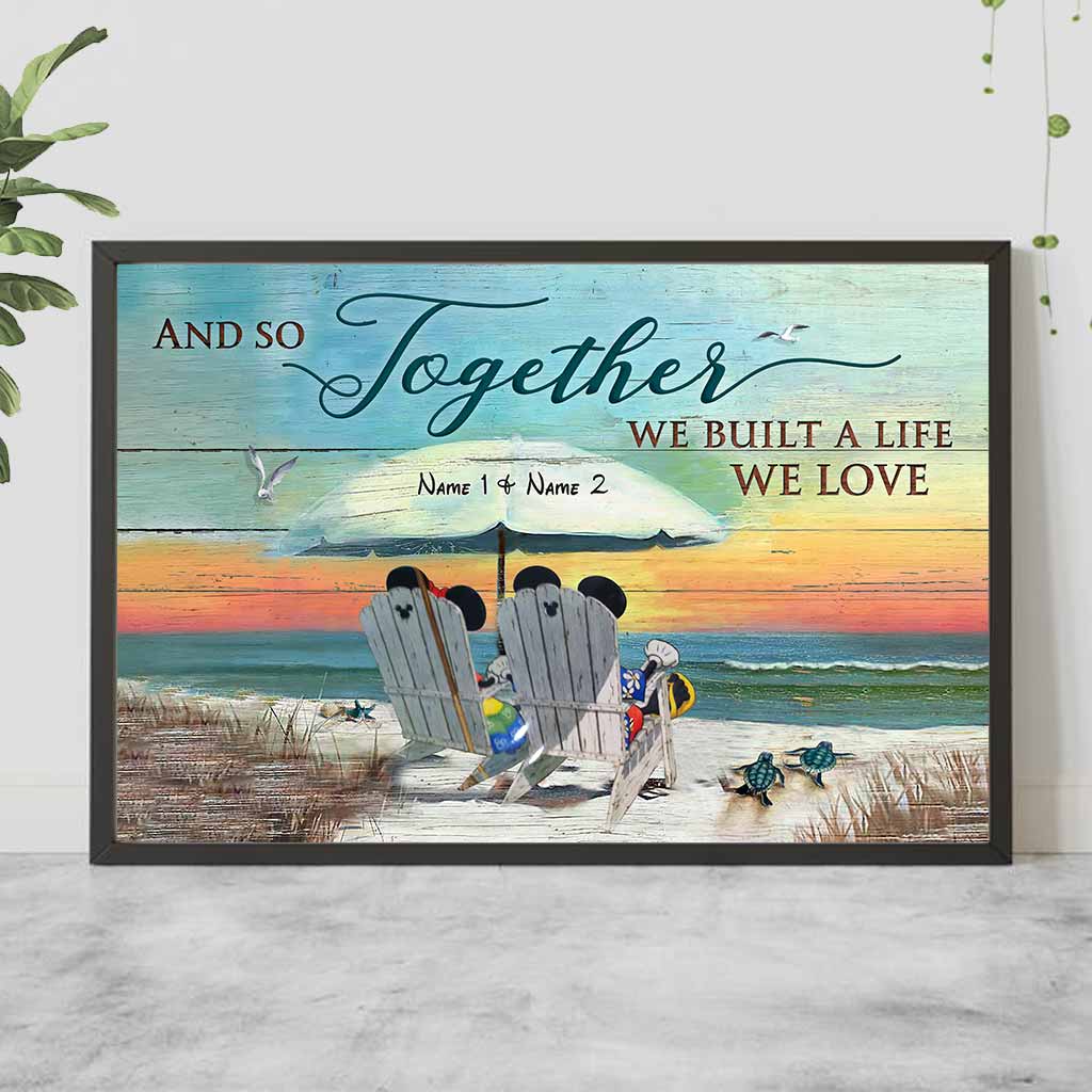 Personalized Canvas Poster Together We Build Life Love Gift for Couple Canvas and Poster GradoCreations