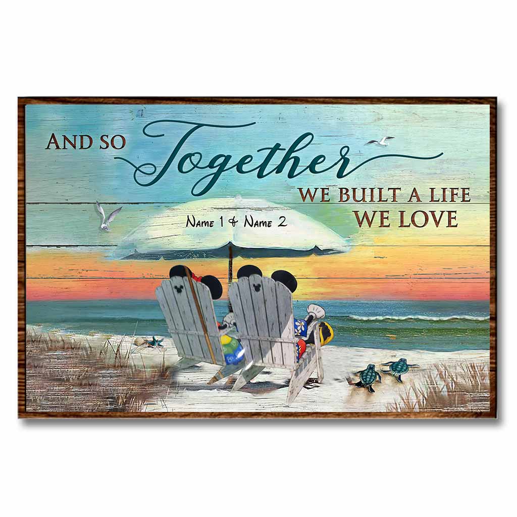 Personalized Canvas Poster Together We Build Life Love Gift for Couple Canvas and Poster GradoCreations