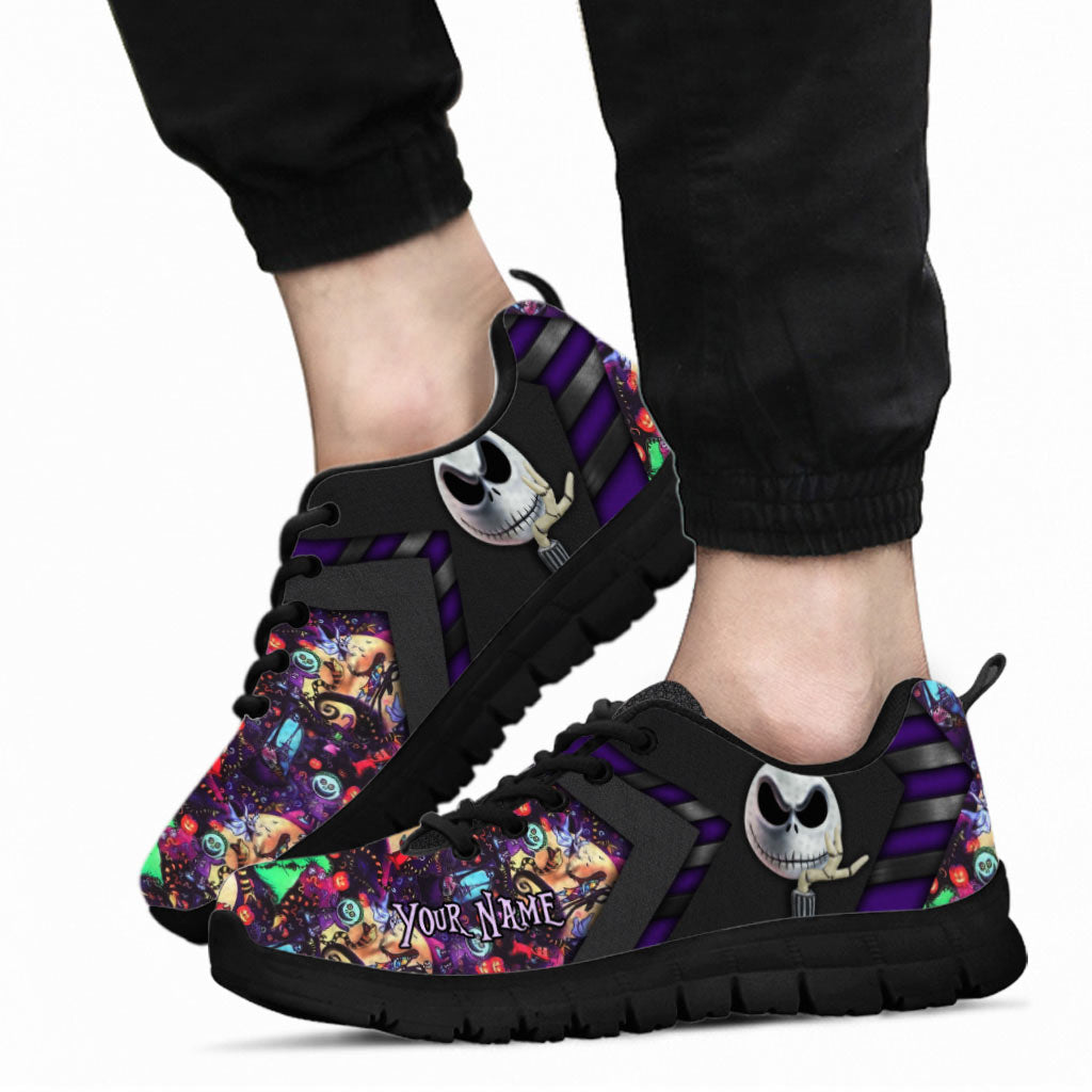 Personalized Nightmare Sneakers Custom Name Gift for Halloween Sneakers GradoCreations