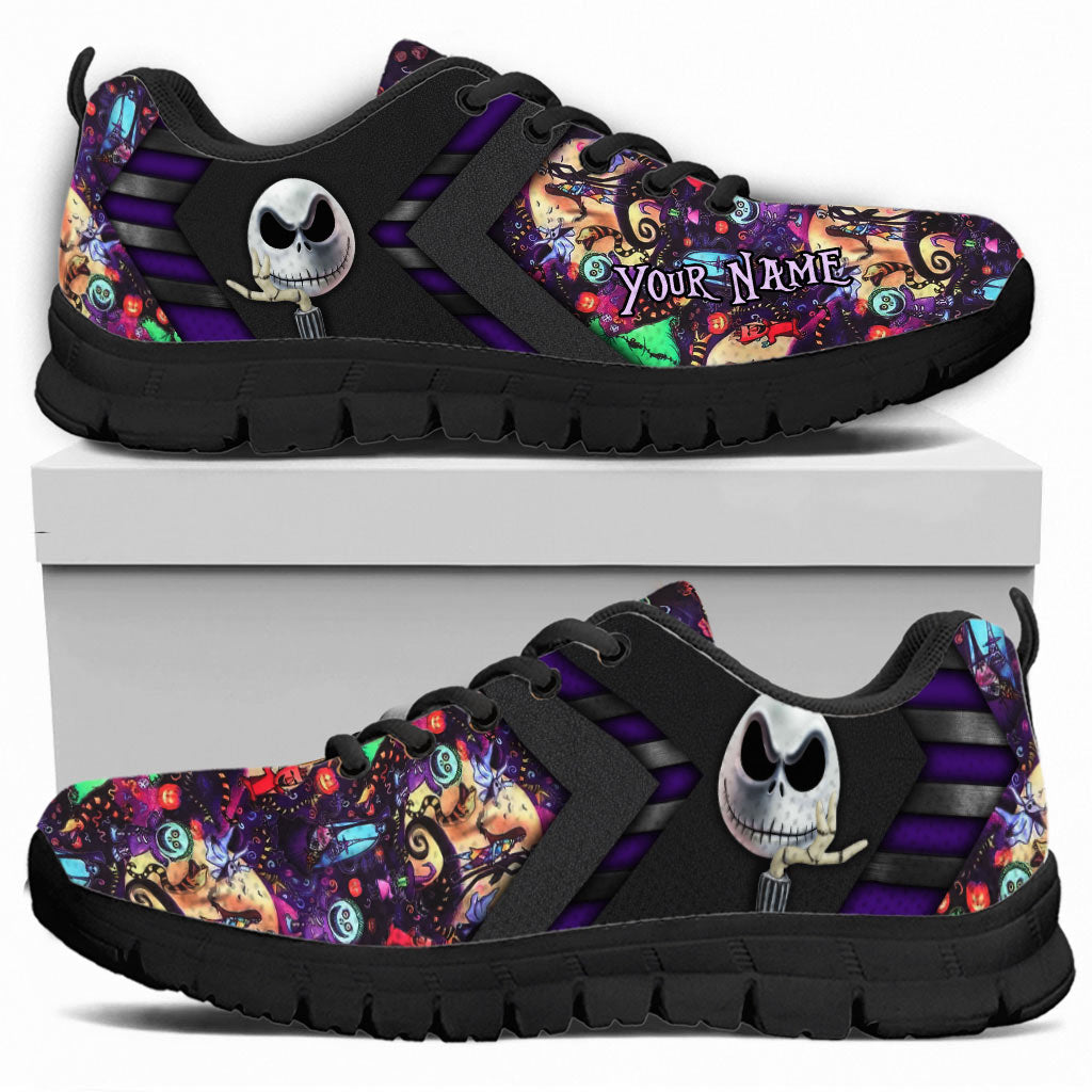 Personalized Nightmare Sneakers Custom Name Gift for Halloween Sneakers GradoCreations