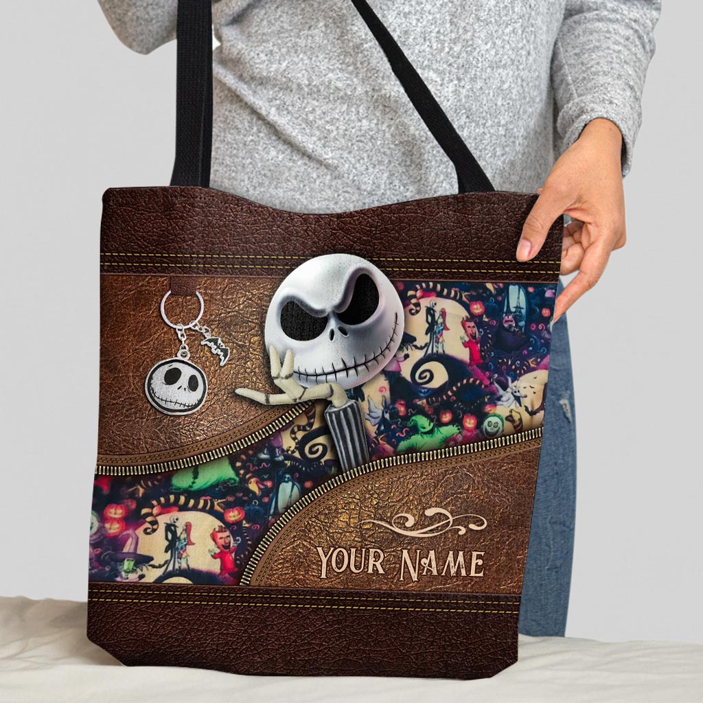 Personalized Nightmare Tote Bag Custom Name Gift for Halloween Tote Bag GradoCreations