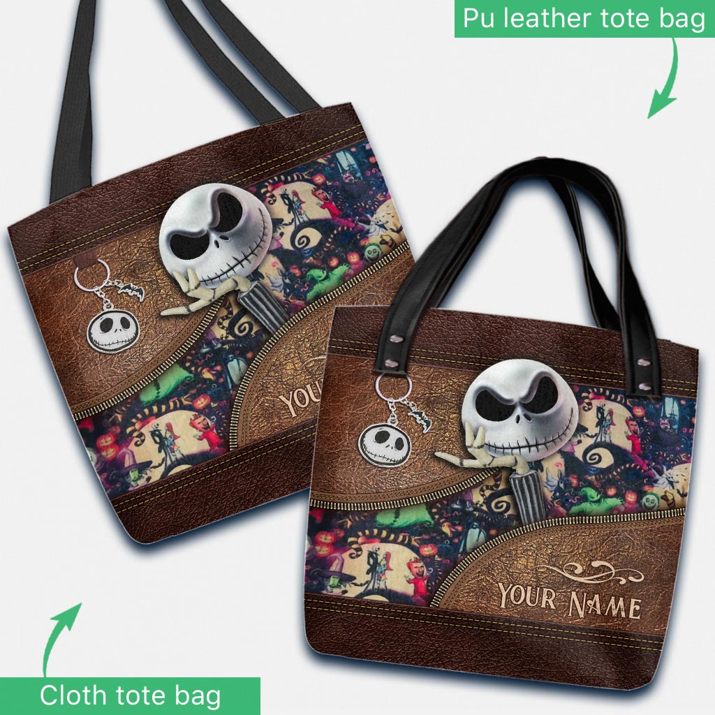 Personalized Nightmare Tote Bag Custom Name Gift for Halloween Tote Bag GradoCreations