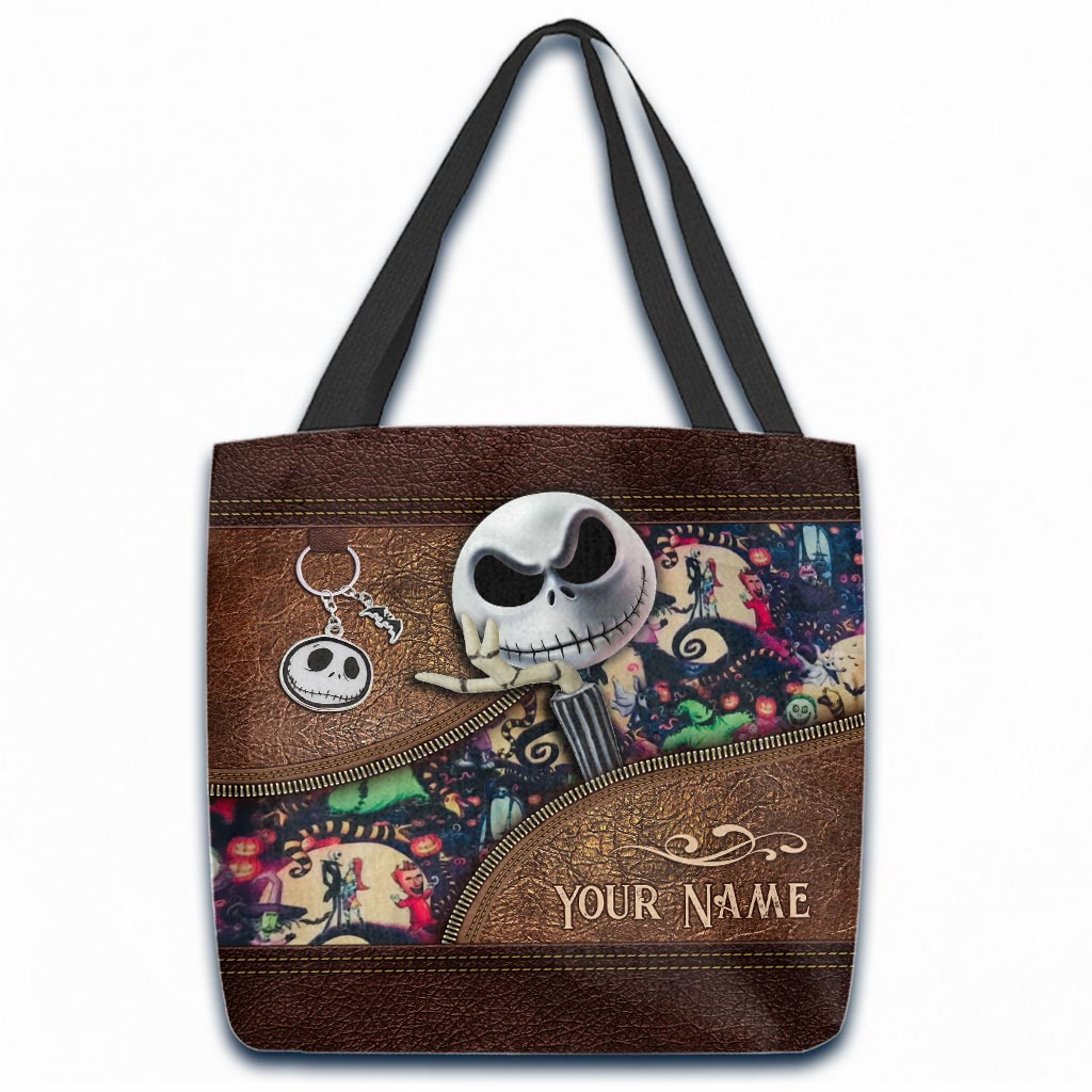 Personalized Nightmare Tote Bag Custom Name Gift for Halloween Tote Bag GradoCreations