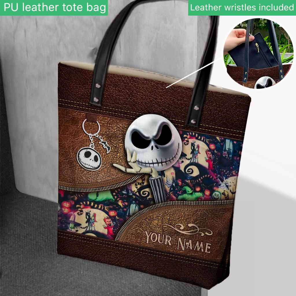 Personalized Nightmare Tote Bag Custom Name Gift for Halloween Tote Bag GradoCreations