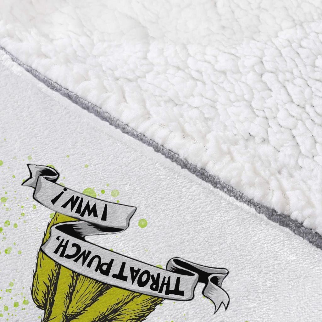 Personalized Grinch Blanket Hoodie Custom Name Gift for Christmas Blanket Hoodie GradoCreations