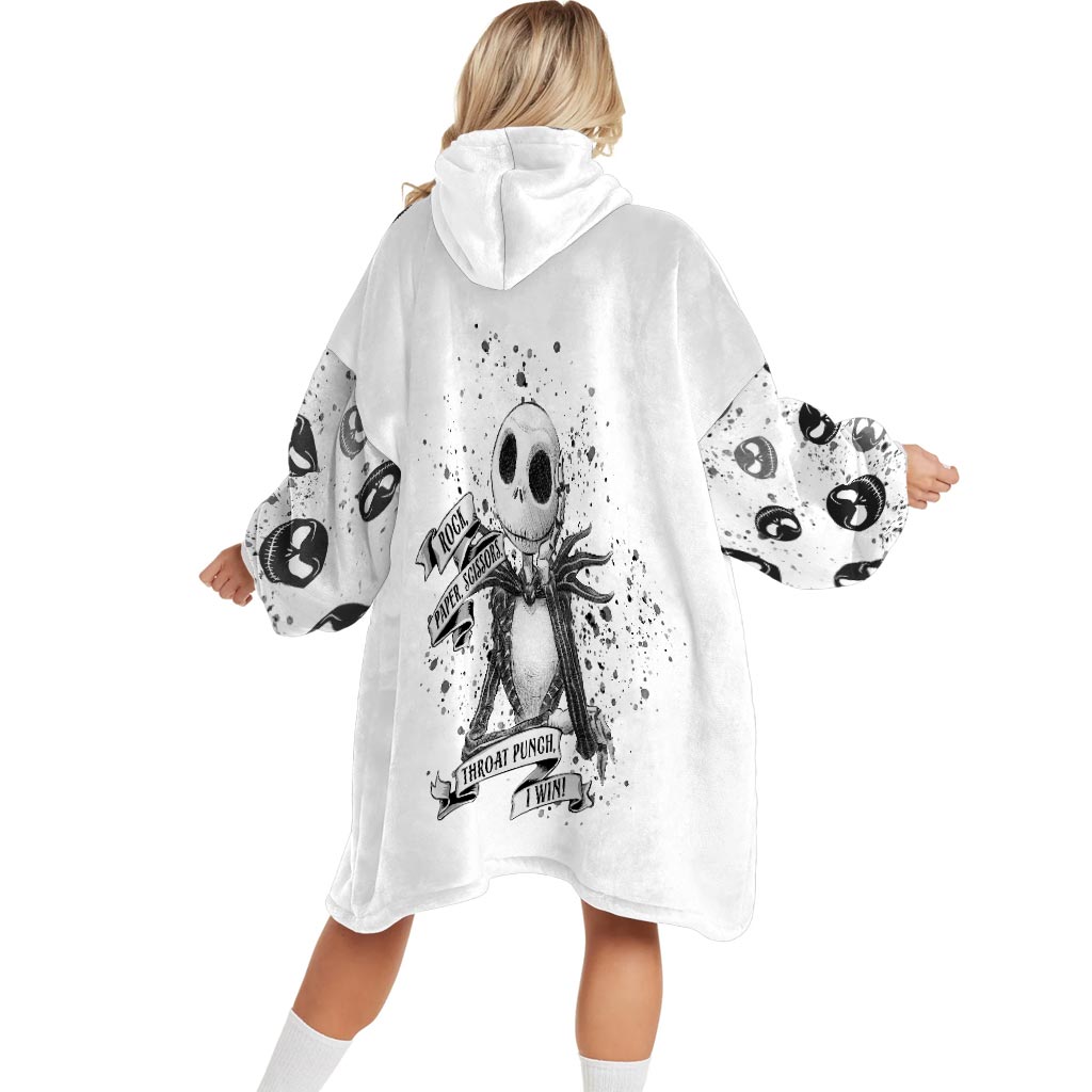 Personalized Nightmare Blanket Hoodie Custom Name Gift for Halloween Blanket Hoodie GradoCreations