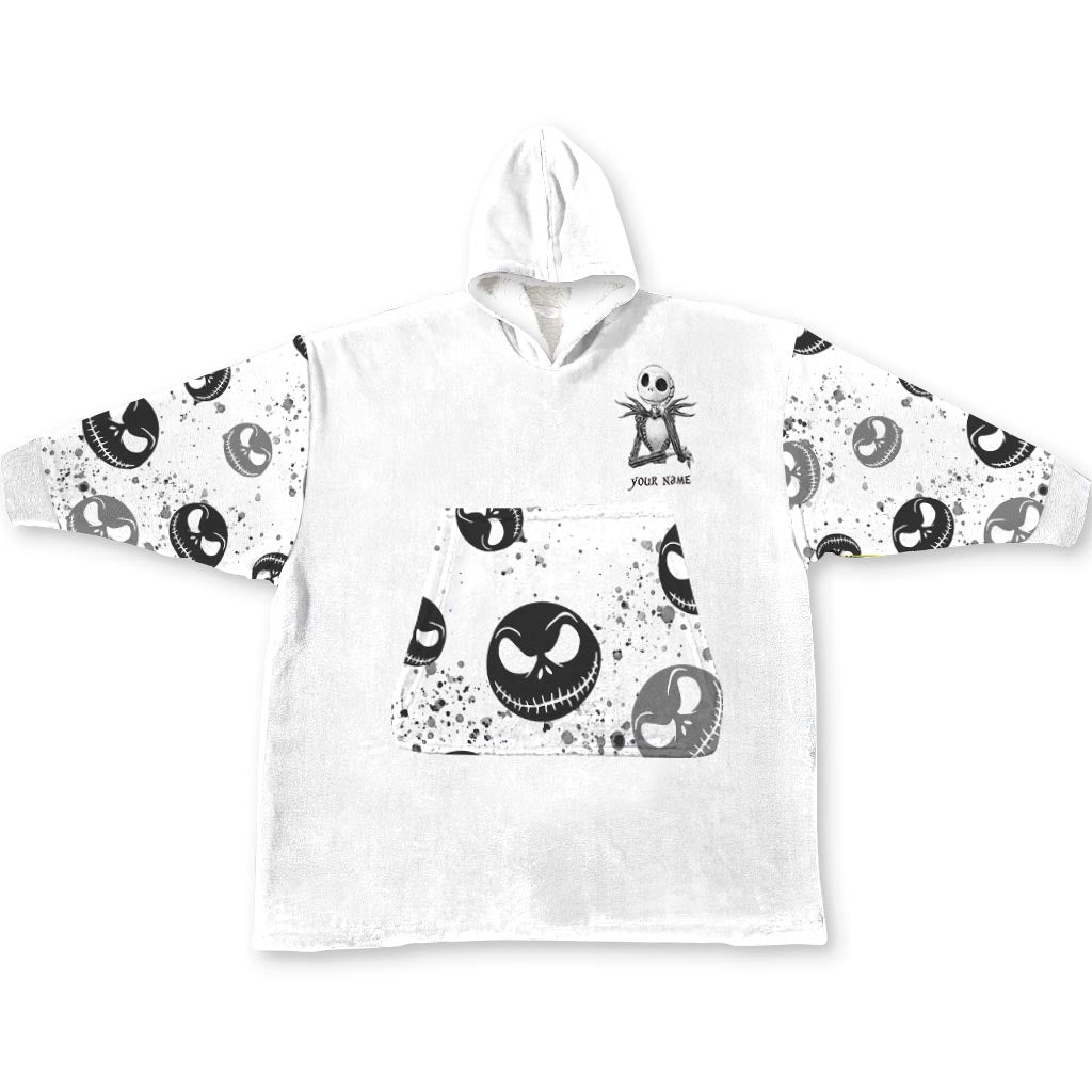 Personalized Nightmare Blanket Hoodie Custom Name Gift for Halloween Blanket Hoodie GradoCreations