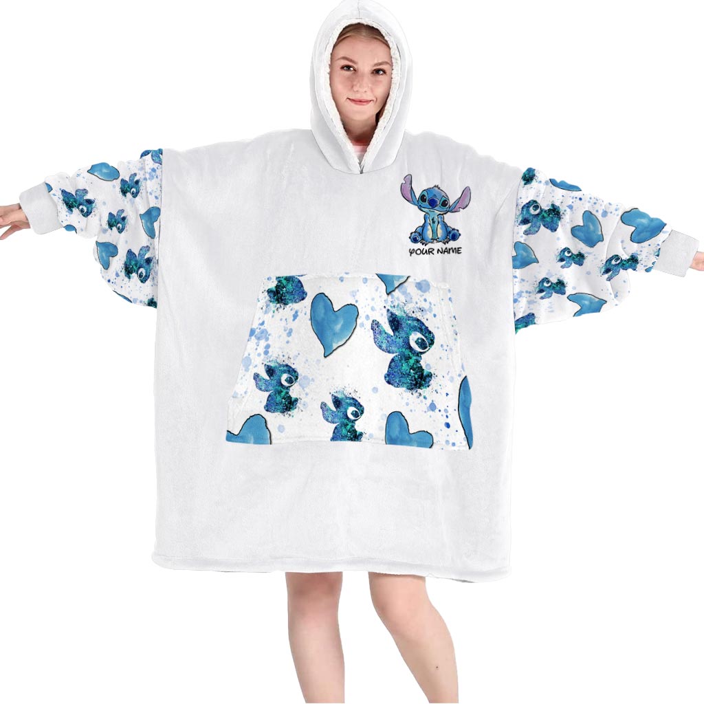 Personalized Ohana Blanket Hoodie Custom Name Gift for Kids Blanket Hoodie GradoCreations