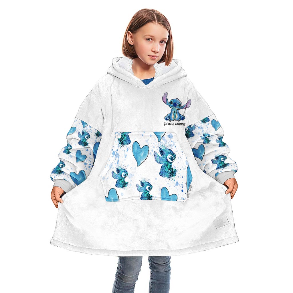 Personalized Ohana Blanket Hoodie Custom Name Gift for Kids Blanket Hoodie GradoCreations
