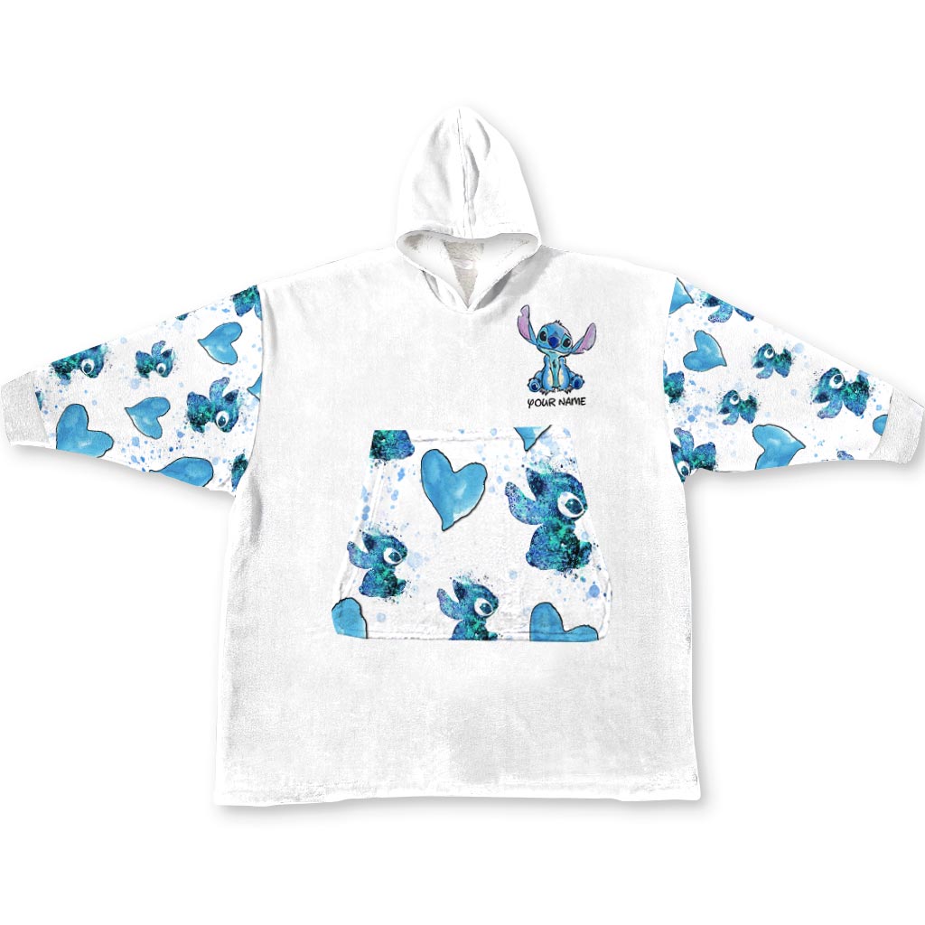 Personalized Ohana Blanket Hoodie Custom Name Gift for Kids Blanket Hoodie GradoCreations