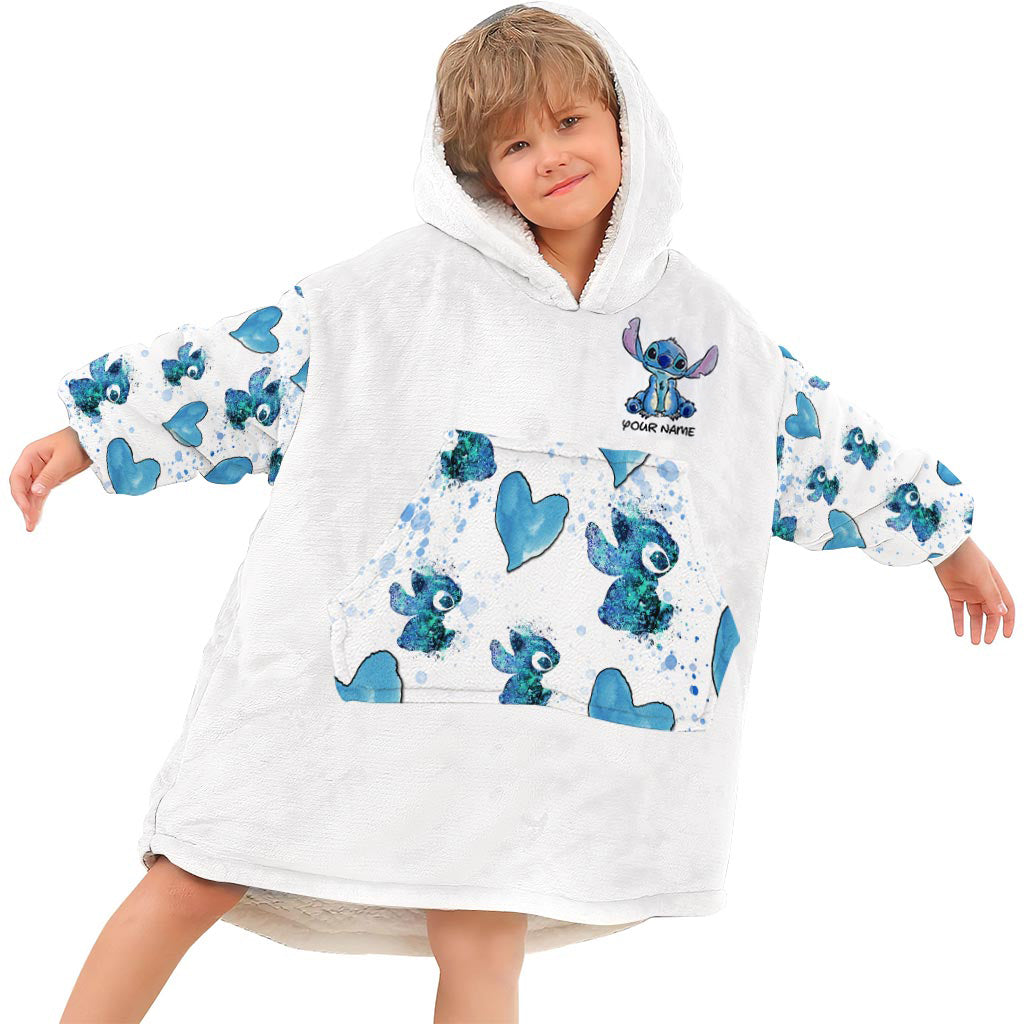 Personalized Ohana Blanket Hoodie Custom Name Gift for Kids Blanket Hoodie GradoCreations