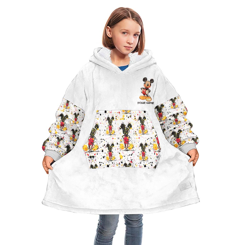 Personalized Magic Mouse Ears Blanket Hoodie Gift for Kids Blanket Hoodie GradoCreations