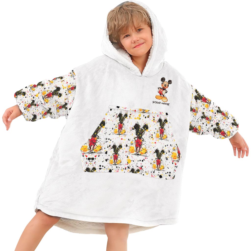 Personalized Magic Mouse Ears Blanket Hoodie Gift for Kids Blanket Hoodie GradoCreations