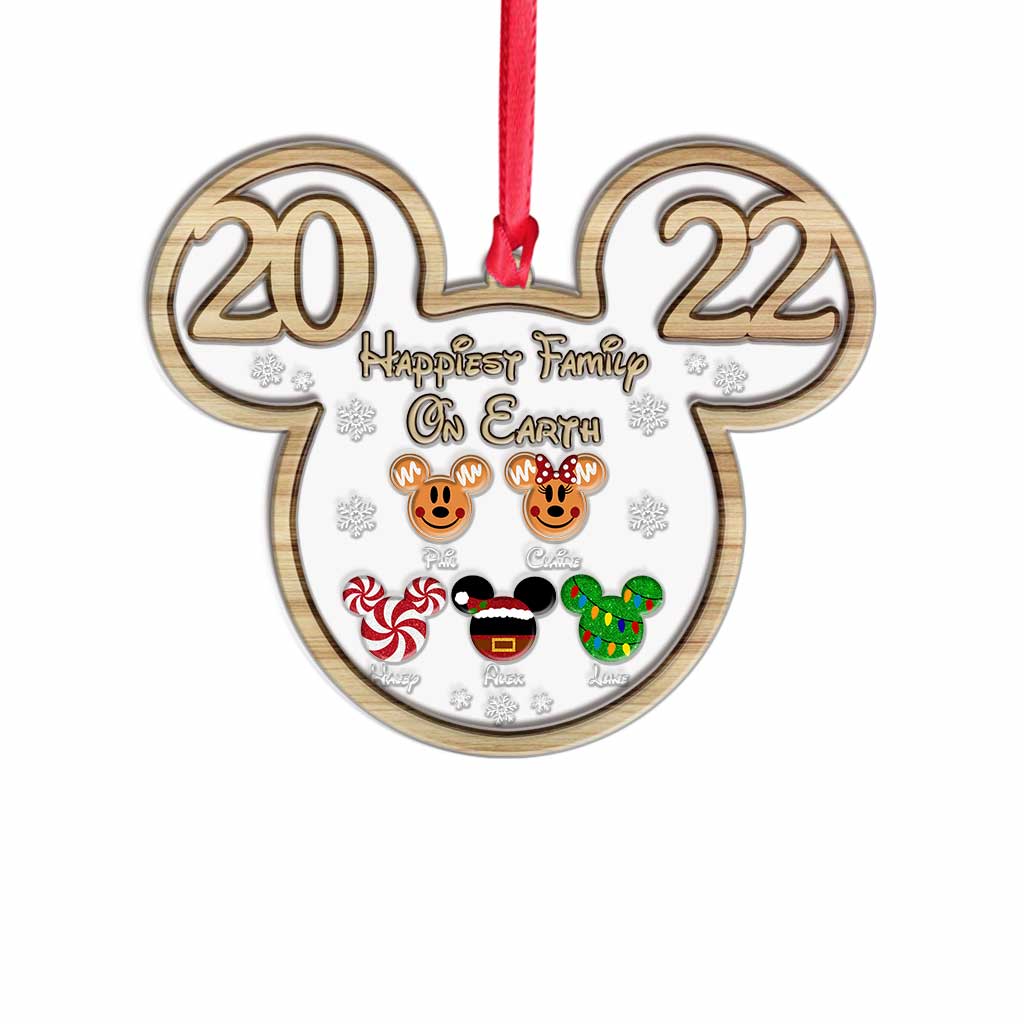 Personalized Mickey Mouse Family Christmas Ornament Custom Year Gift Layers Mix Ornament GradoCreations