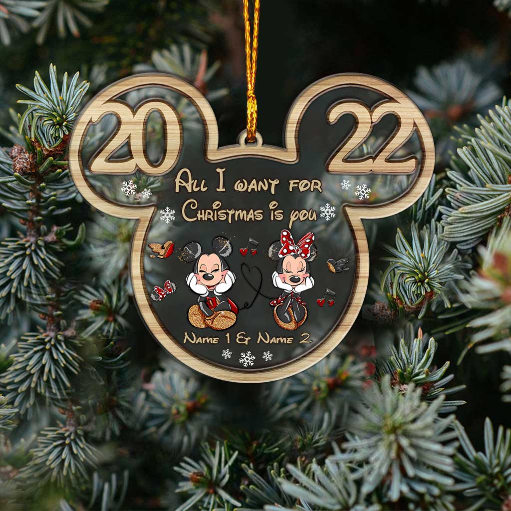 Personalized Christmas Mouse Layers Mix Ornament Gift for Couples Layers Mix Ornament GradoCreations